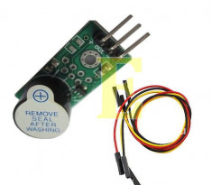 Small 3.3V-5V Active Buzzer Alarm Module Sensor +3pin TTL Cable For Arduino (FS00050) foto