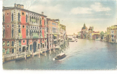 CPI (B2777) ITALIA. VENETIA , CANAL GRANDE SI PALATUL FRANCHETTI, EDITURA CASARE CAPELLO, CECANI, NECIRCULATA foto