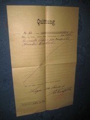 Act Lugoj-Quittung, datat: 16 01 1891, marimi-34_21cm. foto