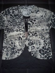 Bluza eleganta cu elemente decorative, model nou, stretch; marime XXXL,vezi dim. foto
