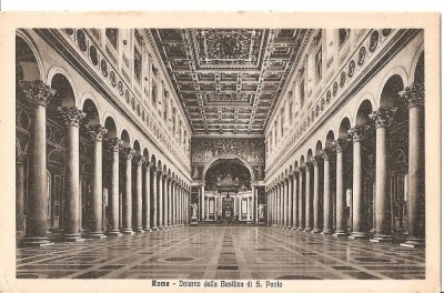 CPI (B2774) ITALIA. ROMA, INTERIOR AL BAZILICII S. PAOLO, NECIRCULATA foto