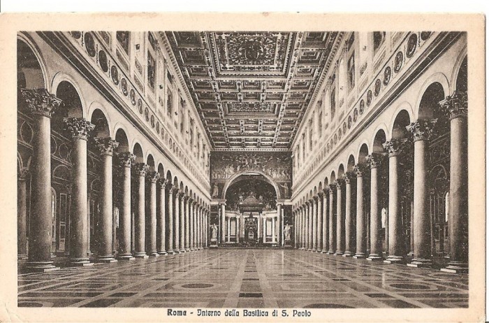 CPI (B2774) ITALIA. ROMA, INTERIOR AL BAZILICII S. PAOLO, NECIRCULATA