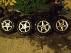 Jante aliaj pe 15&amp;quot; 5x120 BMW 7J et20 cu anvelope Fulda 225/60/15 dot 0506 profil 6mm merg pe bmw e34,e39 seria5 foto