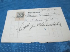 Act vechi romanesc timbrat si datat-Lugoj- Rechnung-1897. Marimi-10_17cm. foto