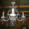 Exceptional candelabru vechi din cristal+cristale fumurii de bohemia---Superb..si UNICAT