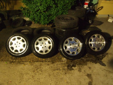 Jante aliaj pe 15&amp;quot; originale Mercedes 5x112 7jx15h2 et41 cu anvelope de vara Michelin 205/60/15 dot 1205 profil 5-6mm foto