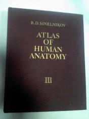 ATLAS DE ANATOMIE - SINELNIKOV - volumul 3 - in limba engleza foto