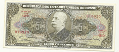 BRAZILIA BANCNOTA 5 CRUZEIROS foto