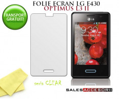 FOLIE LG OPTIMUS L3 II E430 PROTECTIE ECRAN (SET DE 2 BUC) - TRANSPORT GRATUIT POSTA ROMANA! foto