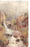 CPI (B2819) ANGLIA. MILL STREAM AMBLESIDE, EDITURA RAPHAEL TUCK SI FII, CIRCULATA 3.IUN.1920, STAMPILE, Europa, Printata