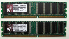 KIT Dual Channel DDR1 512MB 2x256mb KINGSTON KVR400X64C3AK2/512 PC3200 |78+79| foto