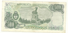 ARGENTINA BANCNOTA 500 PESOS foto