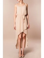 Rochie TinaR TERAPIA asimetrica AVA Bej foto