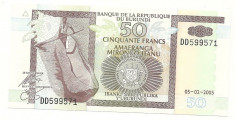 BURUNDI BANCNOTA 50 FRANCI foto