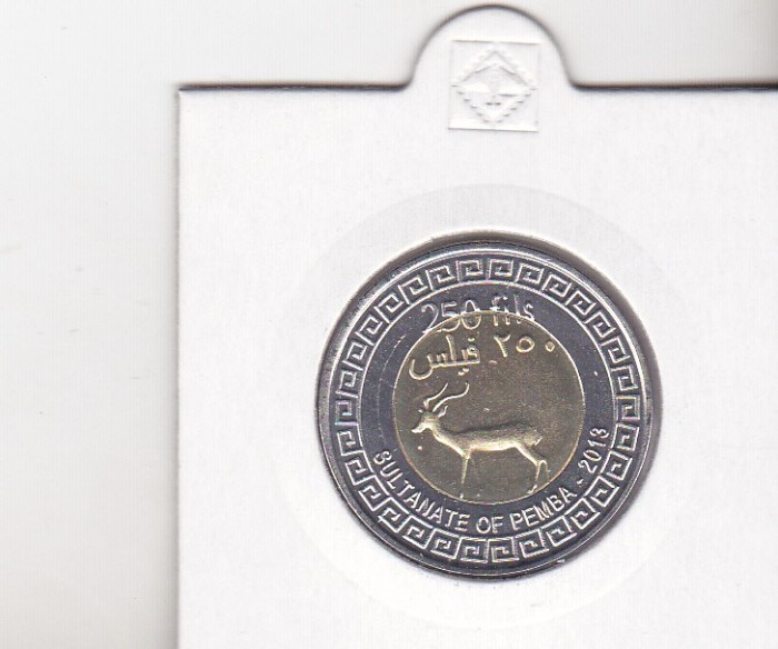 bnk mnd Sultanatul Pemba 250 fils 2013 unc , bimetal
