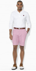 Pantaloni scurti Ralph Lauren albi/rosu masura 34 si 36 model exclusiv online foto