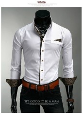 Camasa Barbati Slim Fit Casual Maneca lunga model Leopard o puteti folosi pentru orice eveniment foto