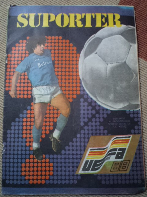 Revista Suporter 1987 RSR supliment al programului sportiv FC Arges fotbal sport