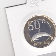 bnk mnd South Pole 50 centi 2013 unc, fauna , bimetal