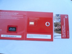 Cartela SIM Vodafone cu numar de Germania credit 10 Euro ( se poate face si micro&amp;#039;sim ) foto