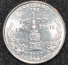 1694 SUA QUARTER DOLLAR MARYLAND 2000 P foto