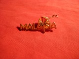 Insigna -Malaezia -metal si email , L= 3,6 cm