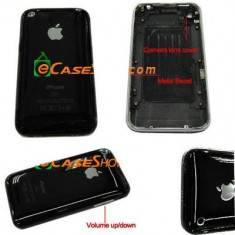 Vand Carcasa Capac Spate Apple iPhone 3G / 3GS de 16Gb / 32Gb Negru Black NOU COMPLET Echipat cu Rama Nichel Fata si Buton Lateral Volum foto