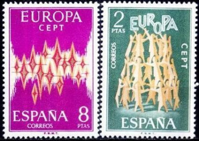 Spania 1972 - Yv.no.1744-5 europa,serie completa,neuzata foto
