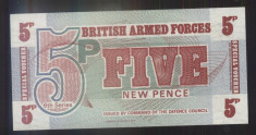 BRITISH ARMED FORCES-VAUCER NECIRCULAT 5 PENCE-C72 foto