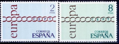 Spania 1971 - Yv.no.1686-7 europa,serie completa,neuzata foto