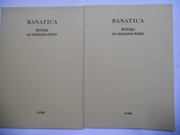 2 VOL. BANATICA-BEITRAGE ZUR DEUTSCHEN KULTUR,PERIODIC ISTORIE BANAT, GERMANIA