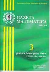 GAZETA MATEMATICA NR. 3/2013 (CU SUPLIMENT CU EXERCITII) foto