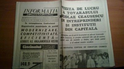 ziarul informatia bucurestiului 24 ianuarie 1973-ceausescu viziteaza capitala foto