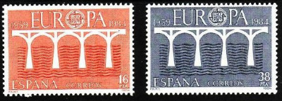 Spania 1984 - Yv.no.2367-8 europa,serie competa,neuzata foto