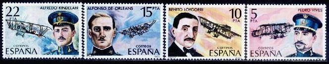 Spania 1980 - Yv.no.2229-32 aviatie,serie competa,neuzata