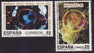 Spania 1990 - Yv.no.2696-7 craciun,serie competa,neuzata foto