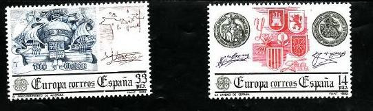 Spania 1982 - Yv.no.2285-6 aniversari,serie competa,neuzata