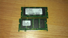 Memorii 2x256 mb DDR1 laptop foto