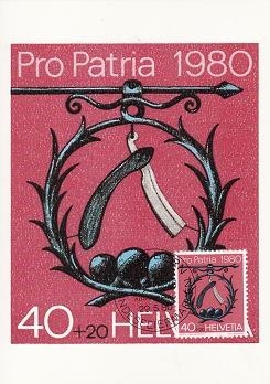 1107a - Elvetia carte maxima 1980