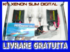 KIT XENON SUPER SLIM DIGITAL 35W - H1, H3, H7, H11, HB3, HB4 - 4300K, 5000K, 6000K, 8000K foto