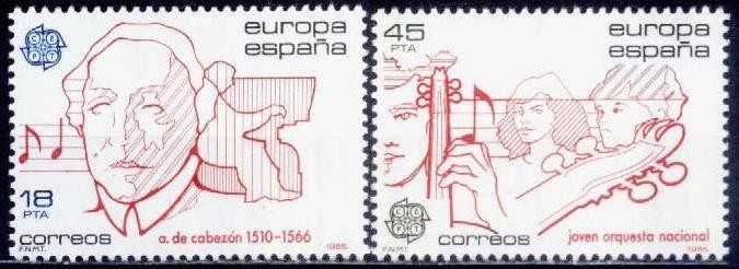 Spania 1985 - Yv.no.2406-7 europa,serie competa,neuzata
