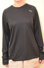tricou dama Puma Long Sleeve Tee 504150, ORIGINAL, poliester, negru, marimi: numai XL - LICHIDARE STOC foto