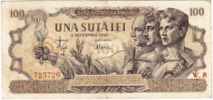 Bancnota 100 lei 5 decembrie 1947,filigran BNR,XF foto