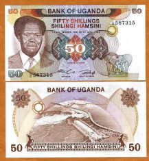 UGANDA- 50 SHILLINGS ND 1985- UNC!! foto