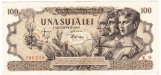 Bancnota 100 lei 5 decembrie 1947,filigran BNR,XF foto