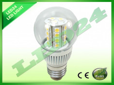 BEC ECONOMIC 27 ROTUND 27 LED-URI, 4.5w SMD 5050 ALB CALD 3000k, ILUMINARE CASA INTERIOR foto