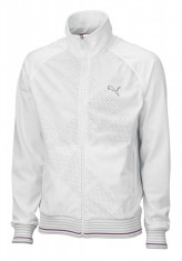 jacheta Puma Track Jacket 81229202, ORIGINALA, alb, poliester, marimi: numai L - LICHIDARE STOC foto