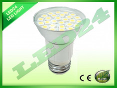 BEC ECONOMIC SPOT E27 CU 27 LED-URI SMD, 4.5W, 5050 ALB CALD 3000k, ILUMINARE CASA INTERIOR foto