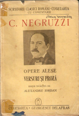 Opere Alese-C.Negruzzi-versuri si proza*editie Alexandru Iordan foto