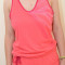 maiou/top cu bustiera dama Puma Move Long Graphic Tank Top 505816, ORIGINAL, amestec bumbac, rose, marimi: numai L - LICHIDARE STOC